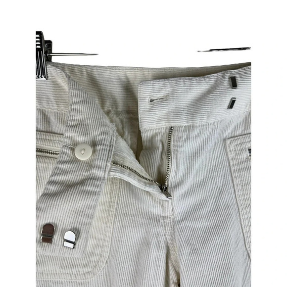 Ann Taylor LOFT White Corduroy Bootcut Wide Leg Pants Women’s Size 2 - Picture 2 of 6